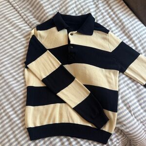 Striped Navy and Cream Women’s Sweater